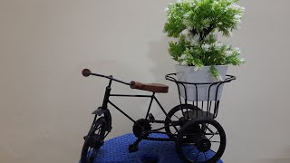 Wrought Iron \u0026 Wooden Home Decorative Cycle Rickshaw  review by Dream Initiative Productions