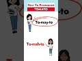 How to pronounce Tomato in American and British English #shorts #short