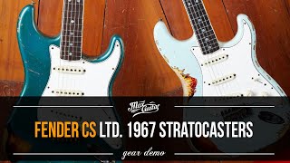 These two Strats are INSANE!! Fender Custom Shop 1967 Stratocasters with matching headstocks!