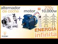 Perpetual Power Generator with a car alternator 💡💡💡| Free energy