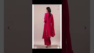 Biba FUCHSIA RAYON GATHERED KURTA PALAZZO SUIT SET. Sizes 32-42 available. Book 8447192031 .#shorts