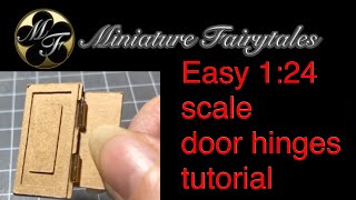 Half Scale Miniature Hinges / DIY / Dollhouse Furniture / Cricut / 1:24 / Craft / Door / Beads