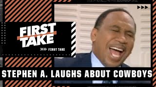 Stephen A. can BARELY contain his laughter after the Cowboys' loss | First Take