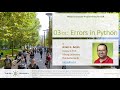 Python#3-1: Errors in Python