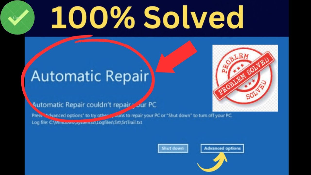 How To Fix Automatic Repair Loop In Windows 10 - Startup Repair Couldn ...