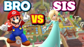 Mario Party Superstars Custom Boards: Brother vs Sister!! [Luigi's Engine Room!]
