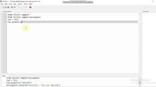 Create a Dialogue box Using Python | Tkinter Library | Easy Python Tutorials | Mudit Vij |