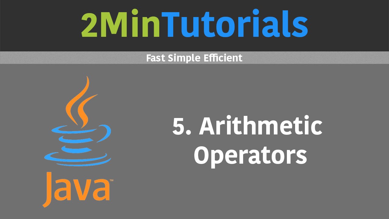 Java Tutorials For Beginners In 2 Minutes - 5 - Arithmetic Operators ...