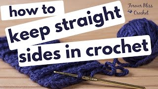 how to keep straight sides in crochet