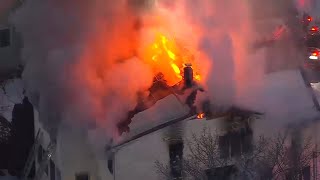 Firefighters battle 3-alarm house fire in Bergenfield