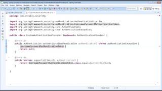 Spring Security 20 Custom Authentication Provider