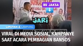 Viral! Wakil Wali Kota Metro Kampanye Saat Acara Pembagian Bansos | Liputan 6 Lampung