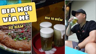 Quán Bia Cỏ Vỉa Hè 30 Năm Cạnh Công Viên Thống Nhất | Tóp Mỡ Xốt Cà Chua | Phoan Béo