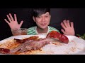 mukbang eating spicy noodles u0026 duck grilled mukbang eating