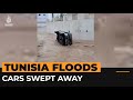 Cars swept away in Tunisia flooding | AJ #shorts