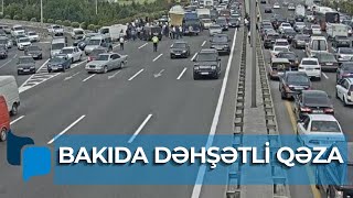 Bakıda dəhşətli qəza: ölümdən son anda xilas oldu