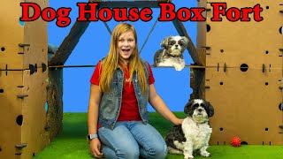 Assistant Makes Wiggles and Waggles a Giant Doggy Box Fort Mansion