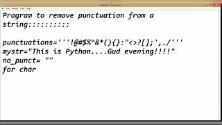 Python Tutorial | Program to Remove Punctuation from a string