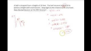 Geometric Sequence Application, bouncing ball