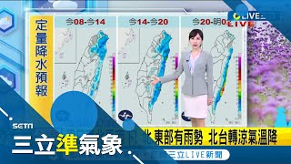 今明大氣不穩定！北.東.中部山區午後要防局部陣雨或雷雨 各地高溫微降仍偏熱  周末天氣更不穩？│氣象主播陳宥蓉│【三立準氣象】20220427│三立新聞台