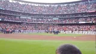 World Series 2012 Giants Flag on Field