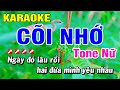 Karaoke Cõi Nhớ Tone Nữ Nhạc Sống | Hoài Phong Organ