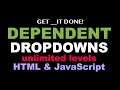 HTML JavaScript Dependent Dropdown List, Cascading Unlimited Levels - e.2 p.1