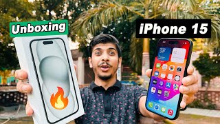 iPhone 15 Unboxing \u0026 First Impressions | Giveaway 🔥