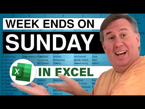 MrExcel's Learn Excel #660 - Weeks Ending on Sunday MrExcel's Learn Excel #660 - Weeks Ending on Sunday