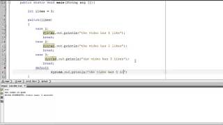 Java Tutorial 8 - Switch Statement
