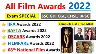 All Film Awards 2022 | Complete List + MCQs | सभी फिल्म पुरस्कार 2022 | Awards Current affairs 2022