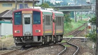 [鉄道動画]JR高山本線 千里駅　通過＜おわら臨＞＋おわら臨遠隔放送