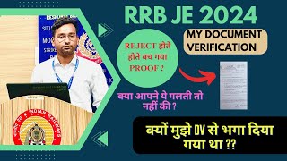 MY RRB JE Document Verification I मैं REJECT होते होते बच गया I #rrb #rrbje