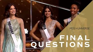The 70th MISS UNIVERSE Top 3's Final Questions | Miss Universe