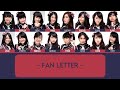 JKT48 - Fan Letter [Color Coded Lyrics IDN/ENG/KAN]