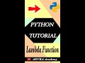 Python Lambda Function || #42 Python Tutorial for Beginners | Anonymous Functions | Lambda