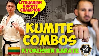 Top 3 Most effective FIGHT COMBOS in KYOKUSHIN Karate👊🇯🇵⛩