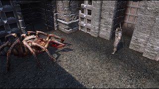 Giant Frostbite Spider vs Farkas | Skyrim