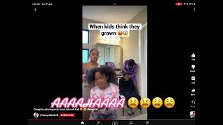 Daughter Disrespects Mom Infront Dad ๐ญ๐ญ๐ญ Daughter: OWWW!, AAAAHAAAA!