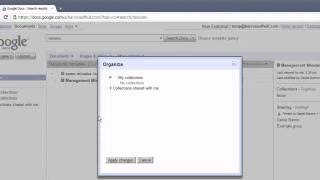 Finding and accessing a Google Docs collection shared with your group