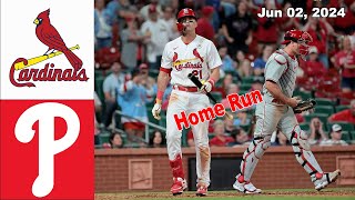 St.Louis Cardinals vs Philadelphia Phillies 6/2/2024 Game Highlights | MLB Highlights Today