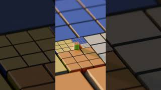 Satisfying Rubik's Cube Slide and Drop Perfect Loop - Blender #oddlysatisfying