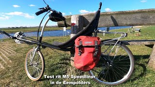 Test ride M5 Speedliner recumbent bike in the Eempolders