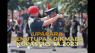 Upacara Penutupan Dikmaba Kopassus TA.2023