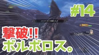 【MHW初見実況】#14 激闘！土砂竜ボルボロス/猪突猛進の輩達！？：後編【モンハンワールド】