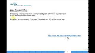 Joule Thomson effect in natural gas pipeline