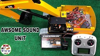 RC EXCAVATOR SOUND UNIT SYSTEMS INSTALLED || rc excavator disassembled INSIDE system || KID TOY TV