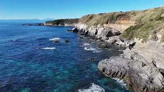 【4K空撮映像】　城ヶ島の岸壁