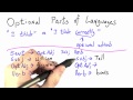 Optional Parts - Programming Languages