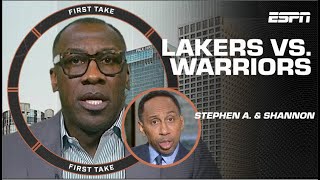 Shannon Sharpe CALLS OUT Stephen A. Smith after Lakers vs. Warriors 😬 | First Ta